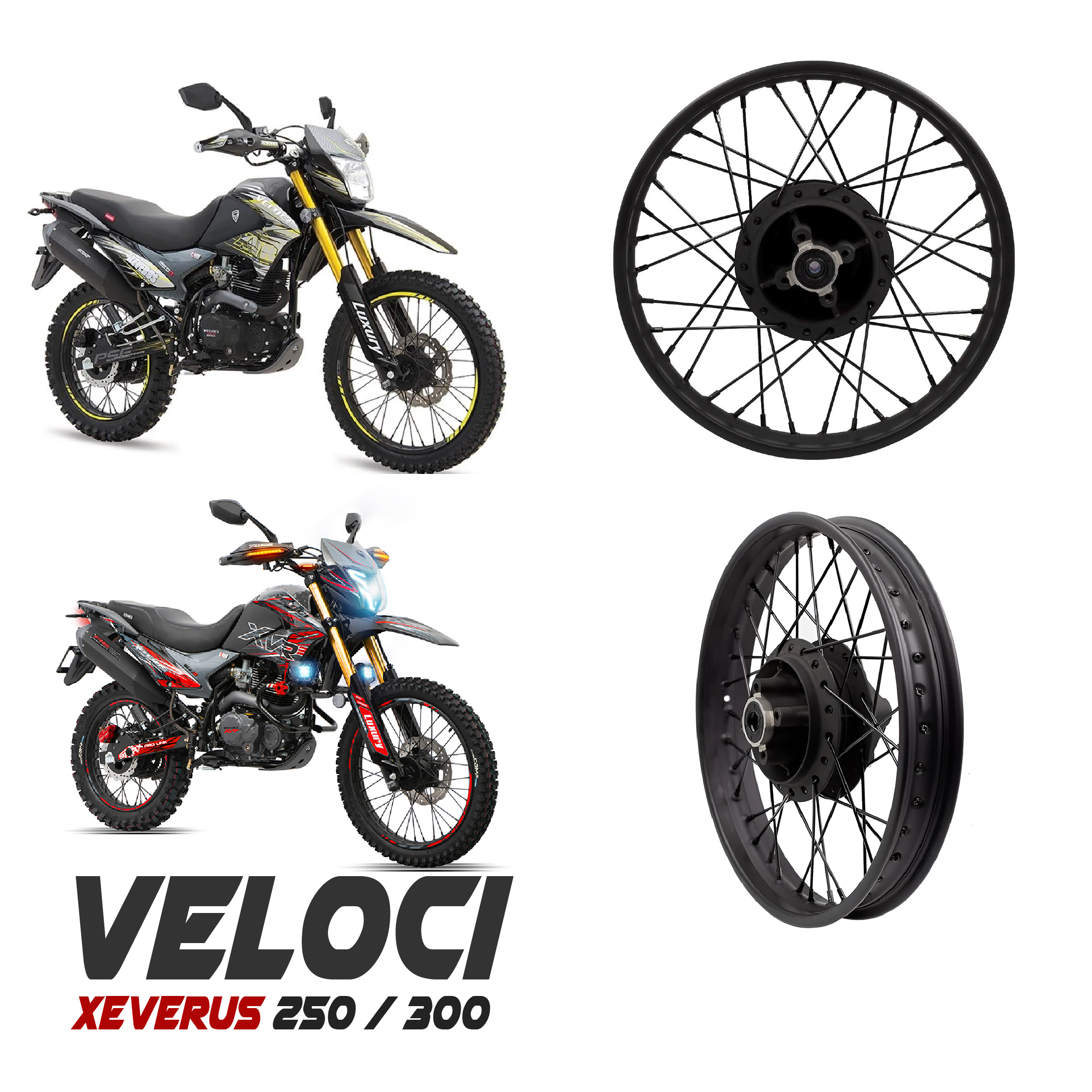 Rin Trasero Para Veloci Xeverus 250-300 Pro Reforzado