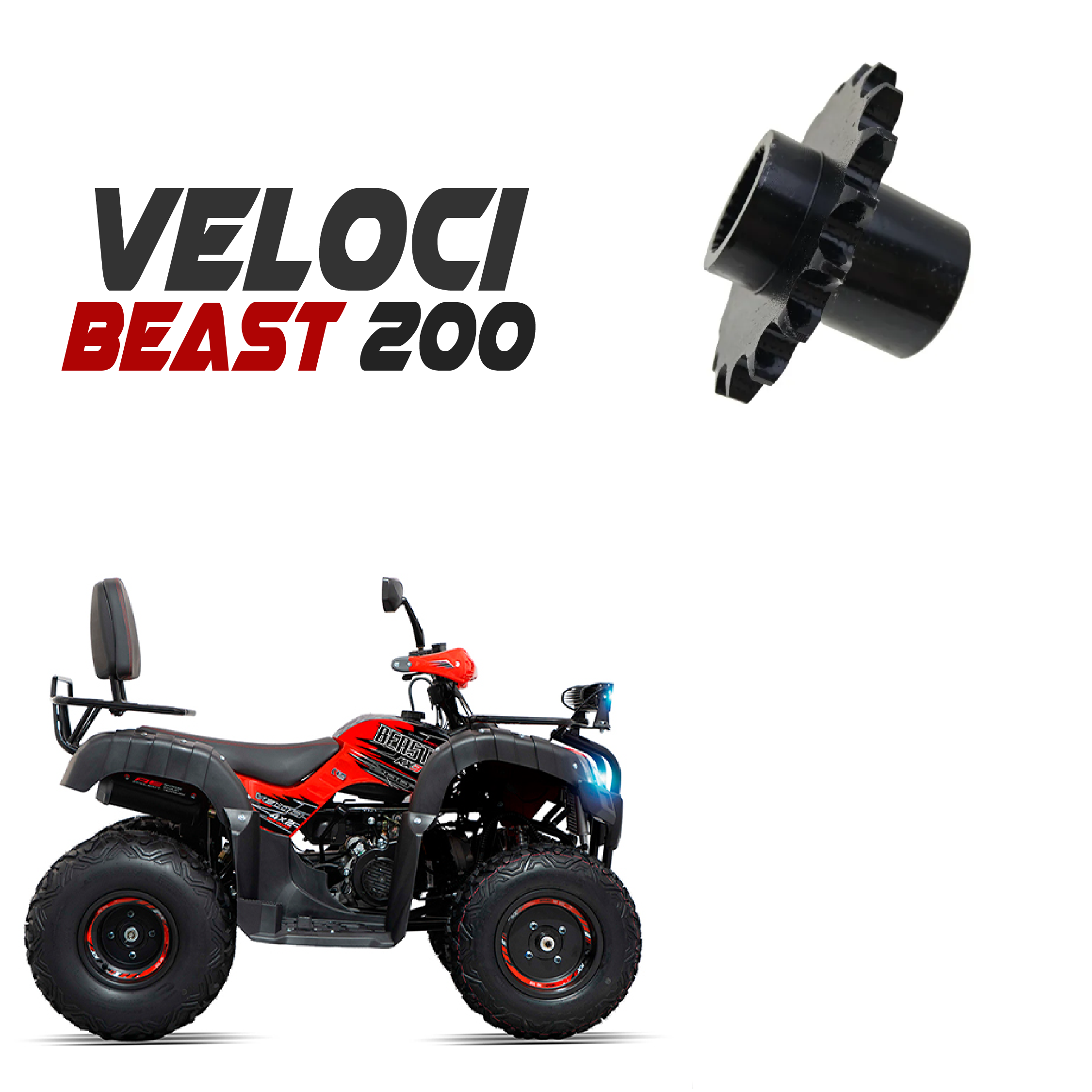 Engrane Sprocket Delantero Veloci Beast 200 (12-24)