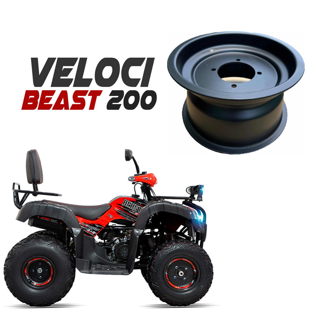 Rin Delantero Cuatrimoto Veloci Beast 200cc Negro